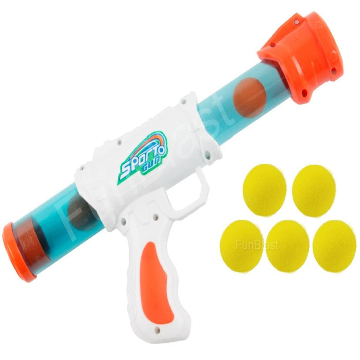 Shooting Ball Gun Air Pressure Foam Balls Shooting Gun Toy Set, Soft Ball Air Shooting Gun, Toy Gun Set with 5 Soft Balls for Kids, Boys and Girls