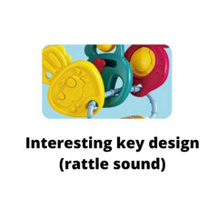 Musical Car with Keys Rattle Toy for Baby Toy Car with Colorful Keys and Sound Toy for Babies - Random Color-1 Unit