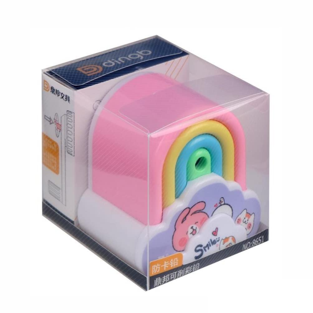 Sharpener for Kids Rainbow Pencil Sharpener, Table Sharpener Machine - Random Color