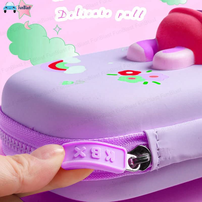 Cartoon Theme Pencil Case - 3D EVA Pencil Case Pouch, Multipurpose Zipper Pencil Case for Kids, Pen and Pencil Bag for School Kids, Girls, Kawaii Stationery Storage Box