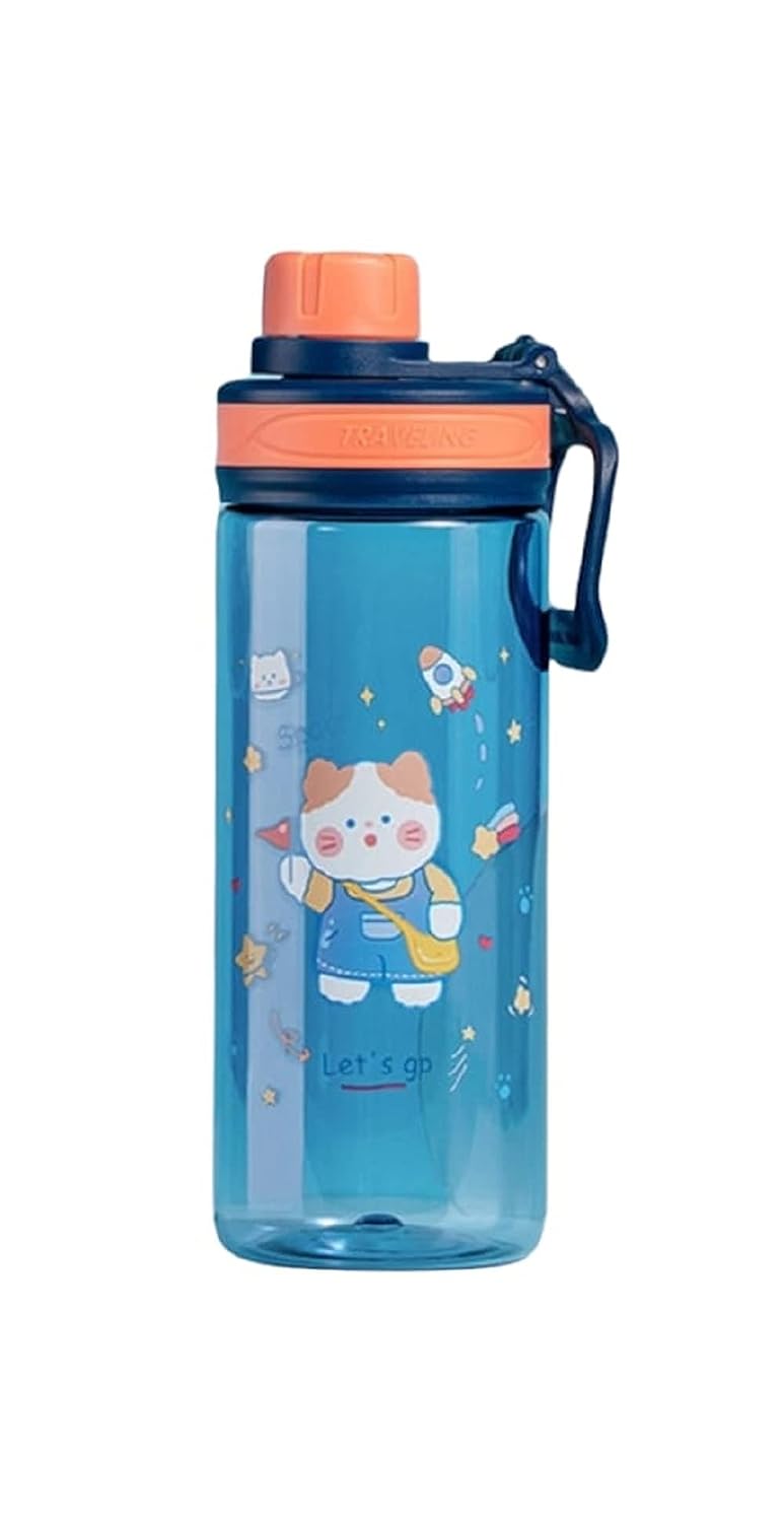 Cartoon Water Bottle for Kids, 550 ml BPA Free, Anti-Leak for Boys/Girls – 550 ML