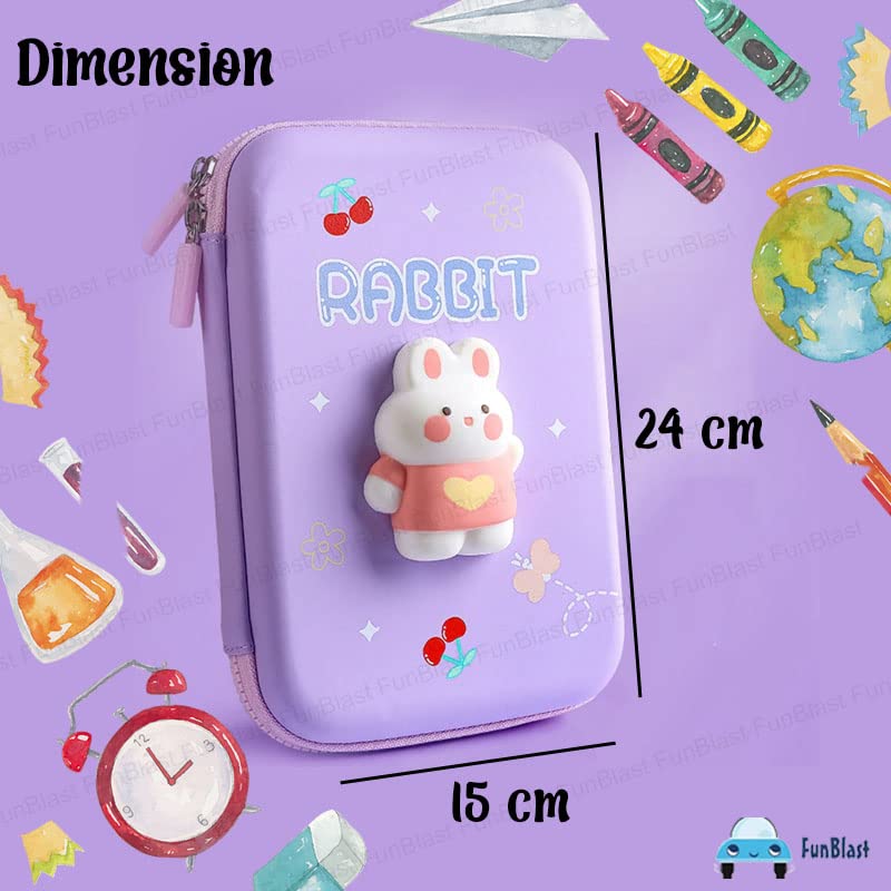 Cartoon Theme Pencil Case - 3D EVA Pencil Case Pouch, Multipurpose Zipper Pencil Case for Kids, Pen and Pencil Bag for School Kids, Girls, Kawaii Stationery Storage Box