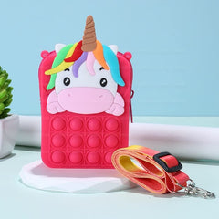 Unicorn Pop it Sling Bag - Crossbody Bag for Kids, Pop it Purse for Girls, Pop it Bag for Girls Sling Bag for Girls, Sling Bag for Women