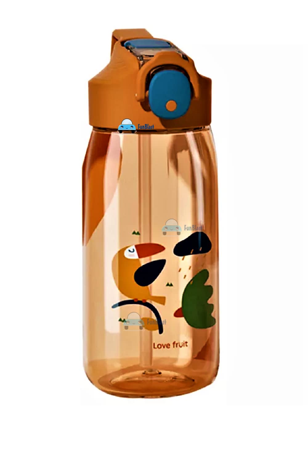 Cute Water Bottle with Straw for Kids – 550 ML