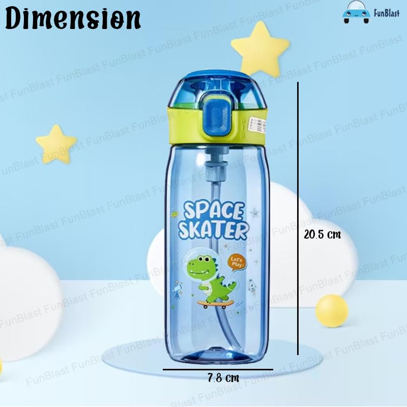 Cute Water Bottle with Sipper, Water Bottle for kids, Sipper Bottle for Kids – Anti-leak Cartoon Kids Water Bottle for Kids – 630 ML