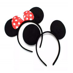 Girl's Mickey/Minnie Ears Headband (Assorted Colour) - Pack of 2