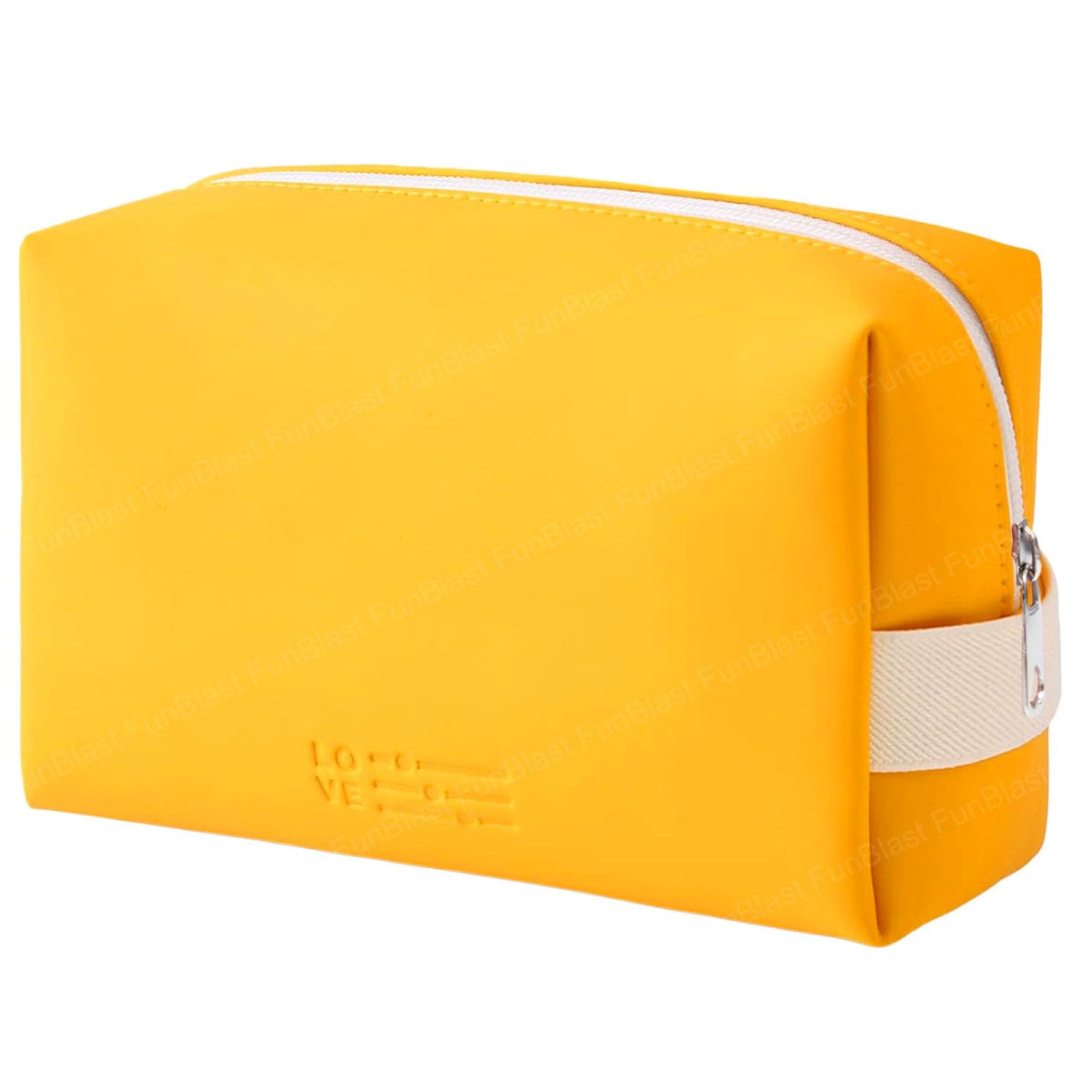 Multipurpose Cosmetic Pouch with Zipper Lock for Girls & Women (Yellow)