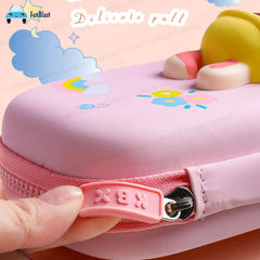 Cartoon Theme Pencil Case - 3D EVA Pencil Case Pouch, Multipurpose Zipper Pencil Case for Kids, Pen and Pencil Bag for School Kids, Girls