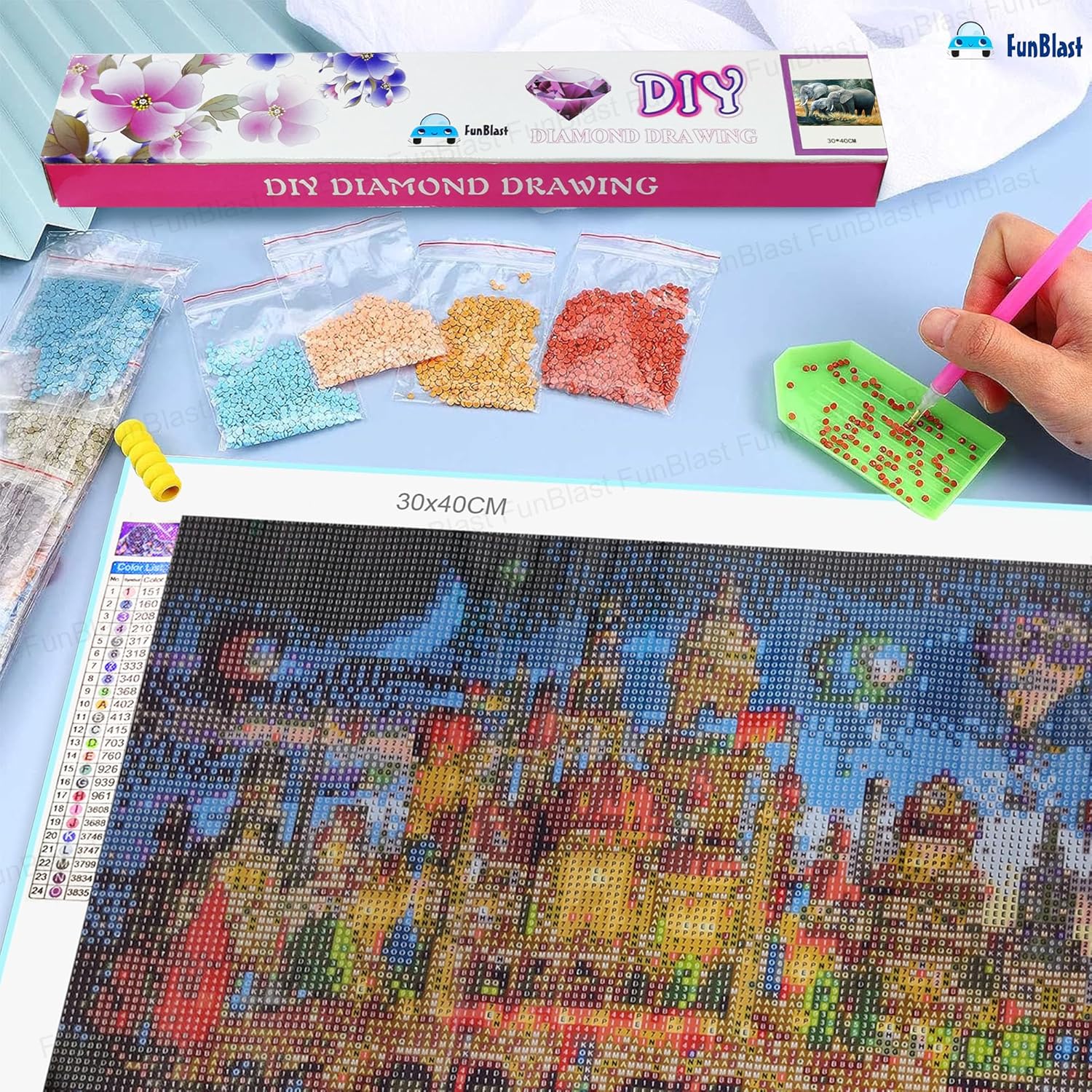 5D Diamond Painting Kit for Kids and Adults - 12x16inch Suitable for Home Leisure and Wall Decoration, Gift for Kids and Adults (Monument)