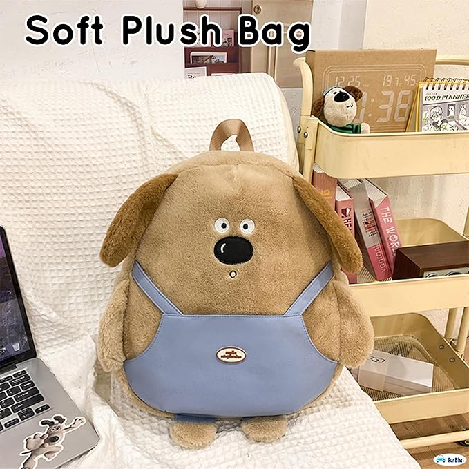 Miniature Teddy Bear Shaped Kids Backpack – Plush Bags for Pre-Schoolers and Kindergarten Kid 2-5 Years (30 x 30 x 7 cm)