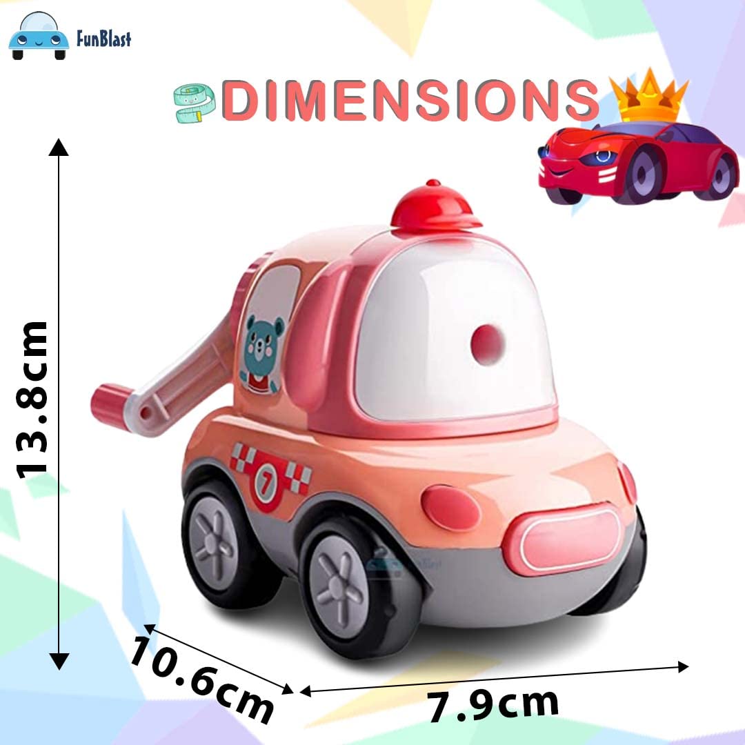 Sharpener for Kids – Toy Car Shaped Pencil Sharpener with Moving Wheels, Table Sharpener Machine