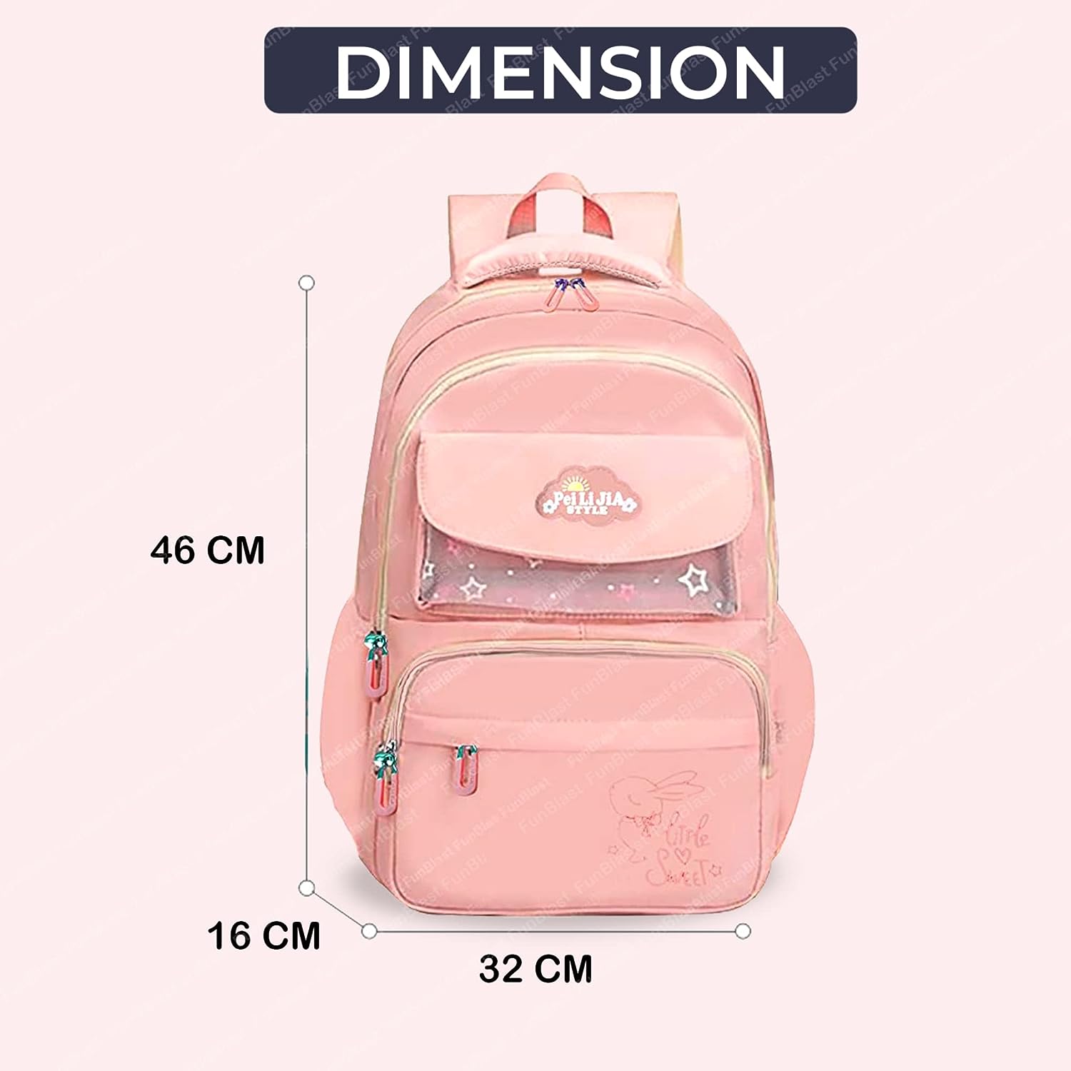 School Bags for Kids Girls – Multi-Purpose Bag for Kids, School Backpack, College Backpack, Large Capacity Travel Backpack, Picnic Bag, Lightweight School Bags (46 X 32 X 16 CM)