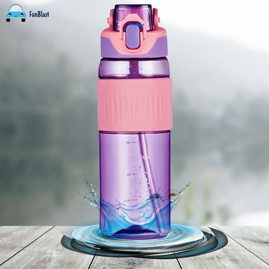 Water Bottle 1100 ML with Straw and Sipper - Tritan Unbreakable Water Bottle Leak Proof Durable BPA Free Non-Toxic Water Bottle for Home, Office, Gym, Trekking (Pack of 1)