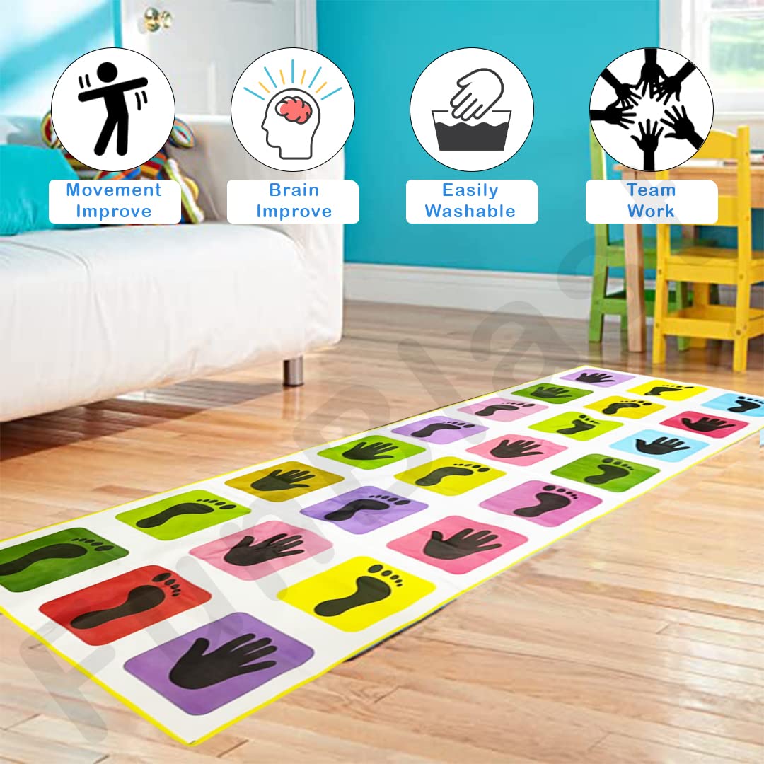 Kids Hopscotch Jumbo Play Mat Game for Kids and Adults Family Game, Kith-Kith, Stapu, Langi, Chalk Game - Large (40" x 108")