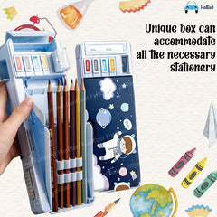 Multifunctional Pencil Box for Kids, Space Pencil Box for Boys, Kids Pencil Box for Boys & Girls