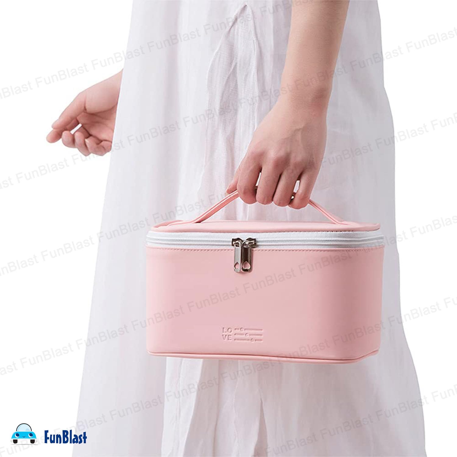 Toiletry Bag with Handle for Women (Pink)