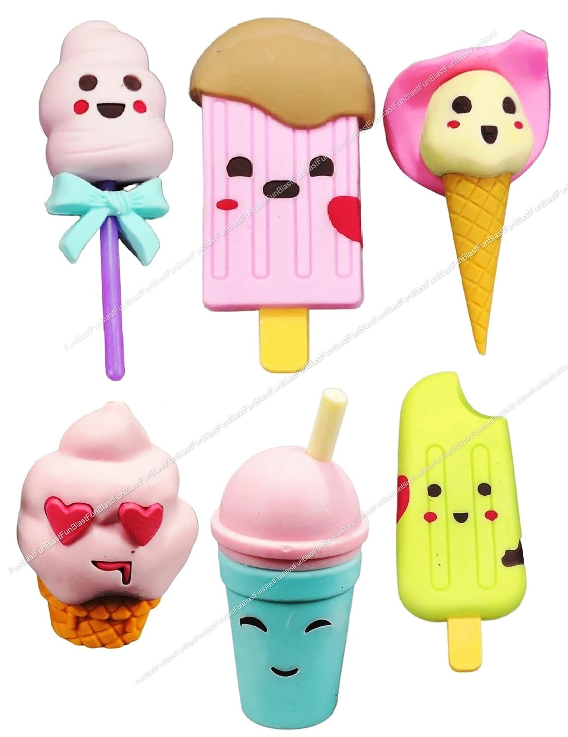 Eraser for Kids – Ice-Cream Theme Erasers Set for Kids, Eraser for Kids Eraser Set for Return Gift, Stationary Set for Kids, Rubber Eraser for Kids