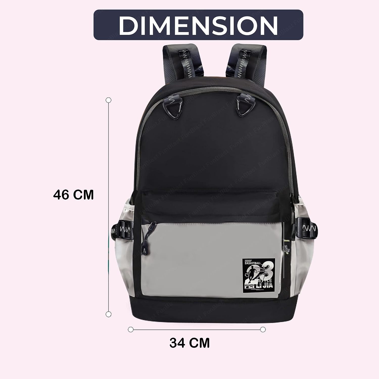 School Bag - School Backpack, College Backpack, Travel Backpack, Office Backpack, Multipurpose Bag for Kids, Casual Bagpack, Picnic Bag for Boys & Girls (46 X 34 X 20 CM)