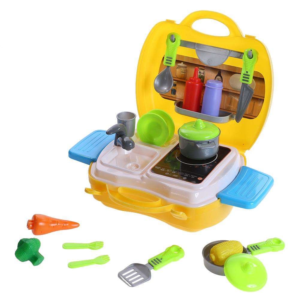 Food Play Set Toys for Girls - Kitchen Cooking Play Set Toys for Girls, Pretend Play Toys for Kids (Set of 26 Pcs)