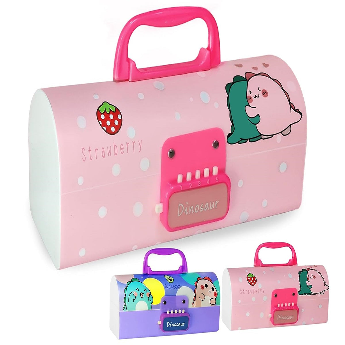 Pen Pencil Box for Girls – Suitcase Style Password Lock Pencil