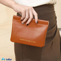 3 Pcs Mini Multipurpose Makeup Pouch for Girls & Women (Brown)