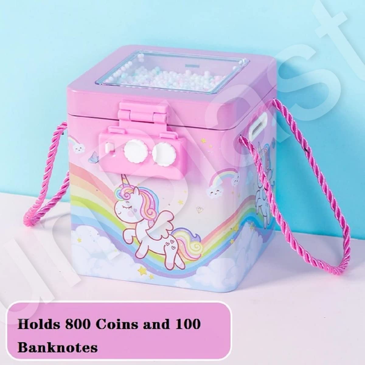 Piggy Bank - Unicorn Coin Box for Kids, Money Bank for Kids, Piggy Bank for Kids, Money Box for Kids, Coin Box with Password, Unicorn Gifts for Girls, Best Return Gifts for Kids