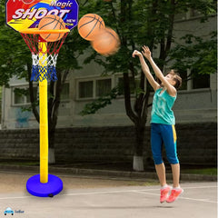 Basketball for Kids – Basketball with Net and Adjustable Stand, Basketball Hoop for Kids, Kids Basketball Toys, Indoor and Outdoor Games for Boys & Kids