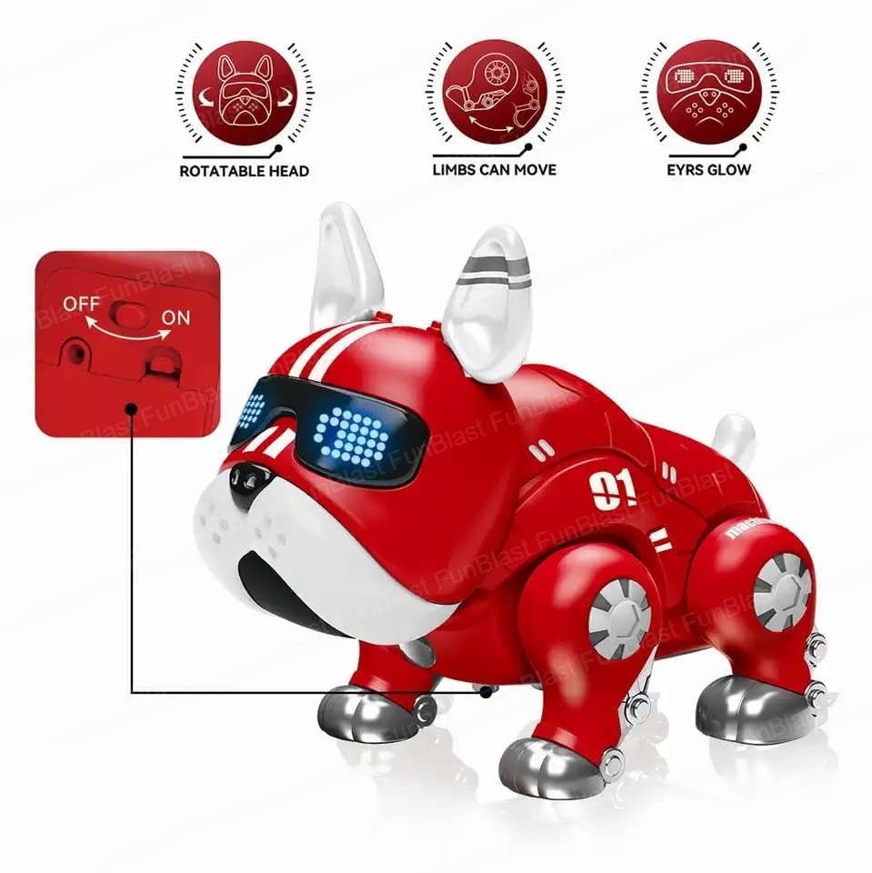 Robot Dog Toy – Robot Dog Toy Action Figure, Musical Dog Robot Toy with Colorful Flashing Lights and Music for Kids Boys Girls, Mechanical Dog Toys