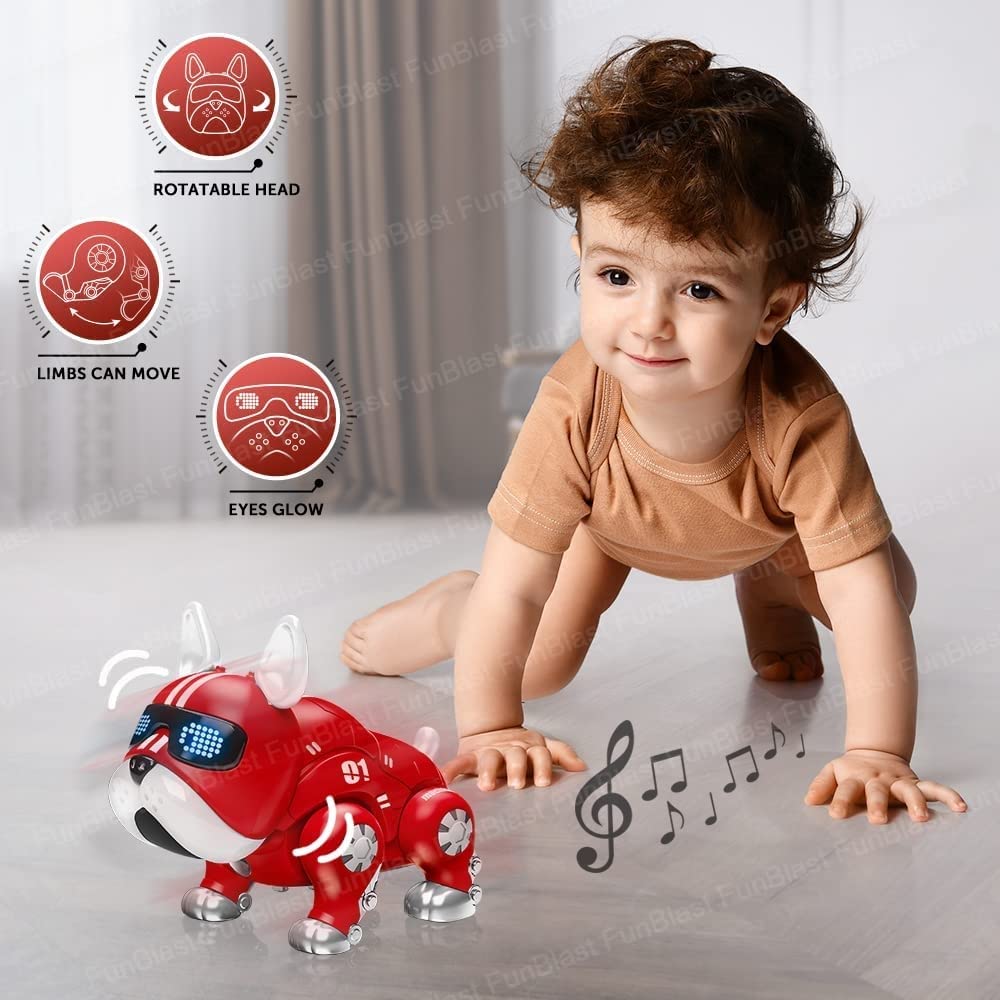 Robot Dog Toy – Robot Dog Toy Action Figure, Musical Dog Robot Toy with Colorful Flashing Lights and Music for Kids Boys Girls, Mechanical Dog Toys