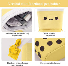 Boba Pop-Up Stationery Organizer for Kids (Yellow)