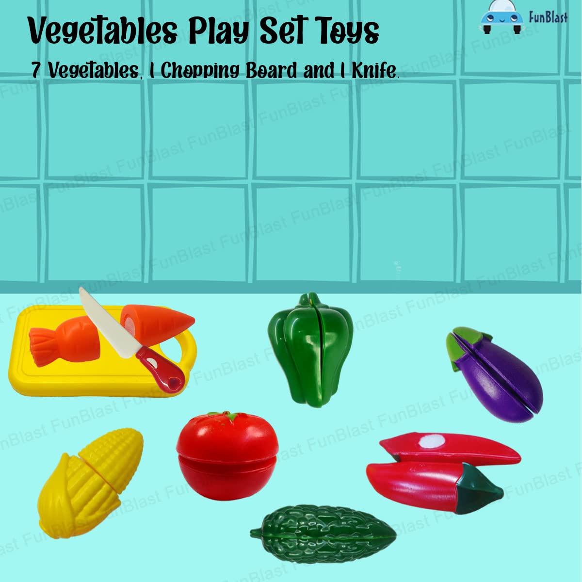 Velcro Pretend Fruits And Vegetables Vegetables Play Set Toys