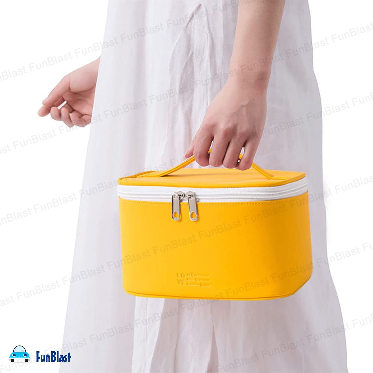Toiletry Bag with Handle for Women (Yellow)