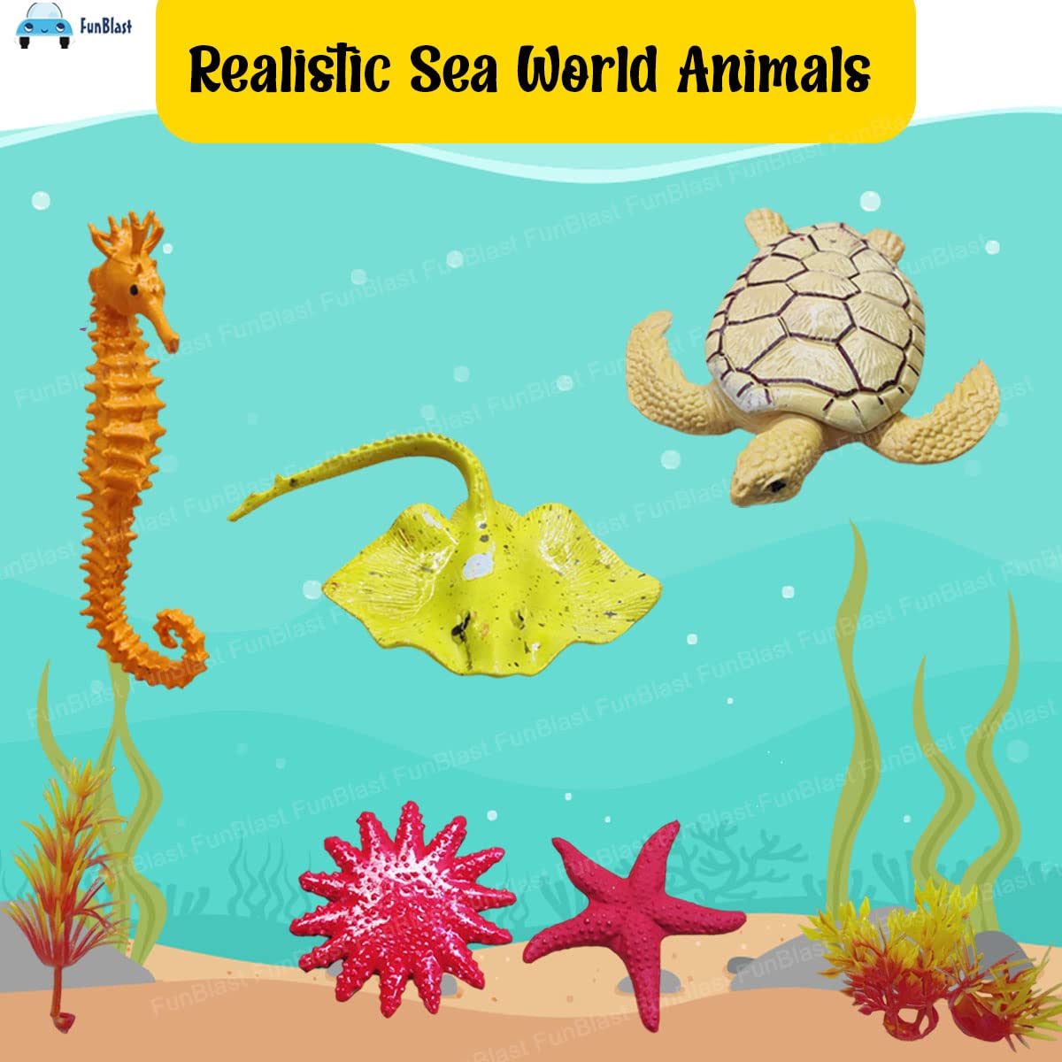 Realistic Aquatic Animal Toy, 20 Pcs Under Sea World Sea Animal Toys for Kids, Marine Animals Toys, Ocean Creature Toys, Sea Animal Toy Figure for 3+ Years Old Kids, Boys Girls (20 Pcs)