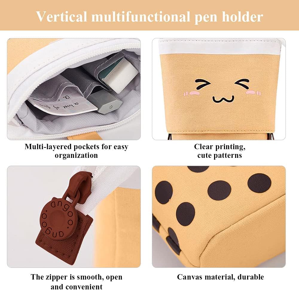 Boba Pop-Up Stationery Organizer for Kids (Brown)