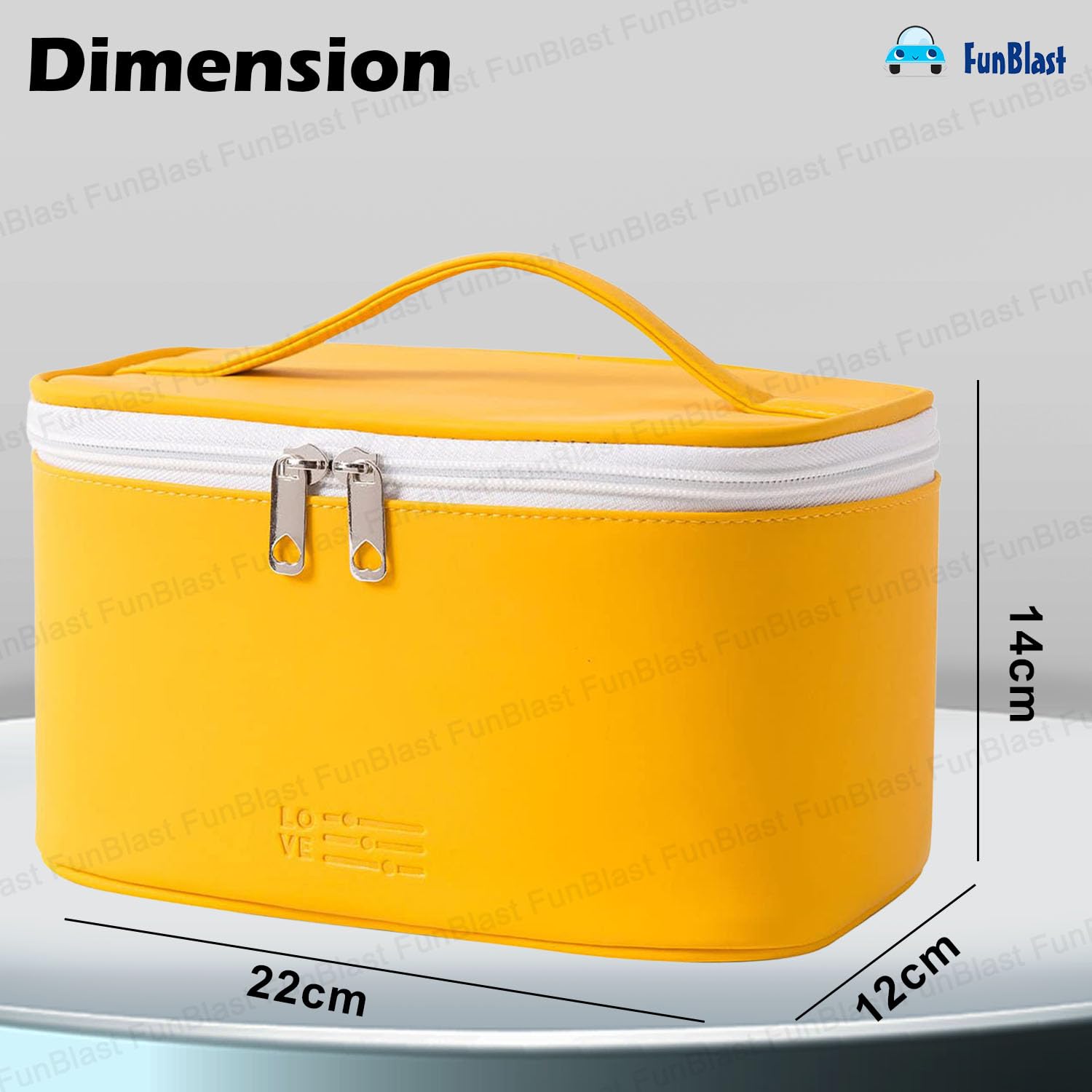 Toiletry Bag with Handle for Women (Yellow)