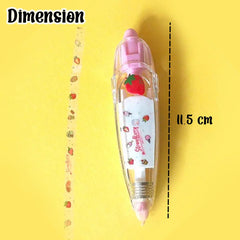 Decoration Tape Cute Novelty Sticker Pen Machine Decorative Correction Tape for Scrapbooking Diary Planner Journal DIY Crafts Stationery Masking Tape (4 Meter X 6 MM) (Random Design)