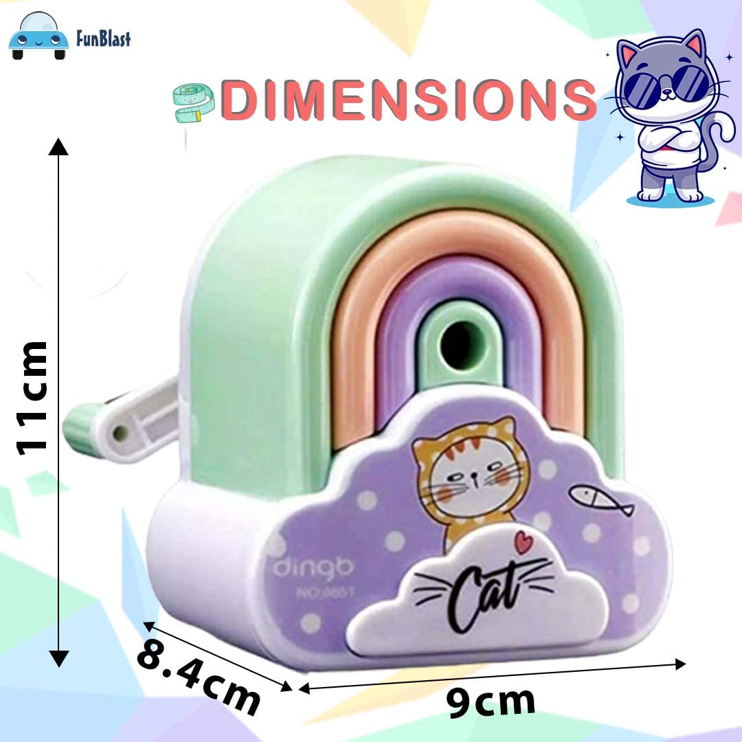 Sharpener for Kids Rainbow Pencil Sharpener, Table Sharpener Machine - Random Color