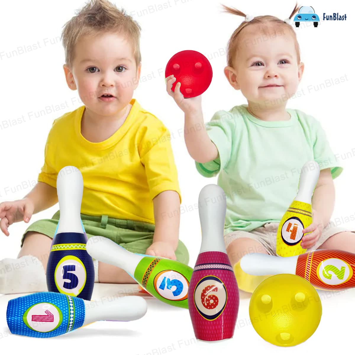Kids Bowling Play Set Toys Cartoon Design Plastic Bowling Toy