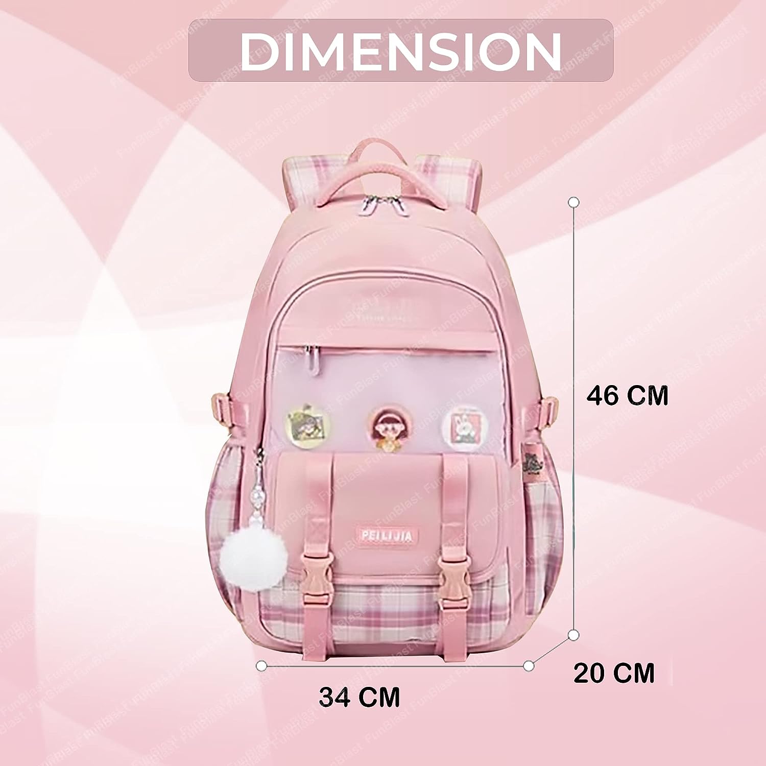 School Bags for Boys, Lightweight School and College Bags, Multipurpose Large Capacity Bag for Boys Girls Kids, Travel Bag, Picnic Bag (46 X 34 X 20 CM)