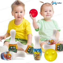 Kids Bowling Play Set Toys - Fun with Monsters Bowling Play Toy Set with 6 Bottles and 2 Balls Game for Kids, Indoor & Outdoor Sports Games for Kids/Boys