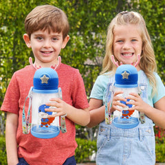 School Water Bottle for Kids - Cute Cartoon Water Bottle for kids, Sipper Bottle for Kids (600 ML) (Blue)