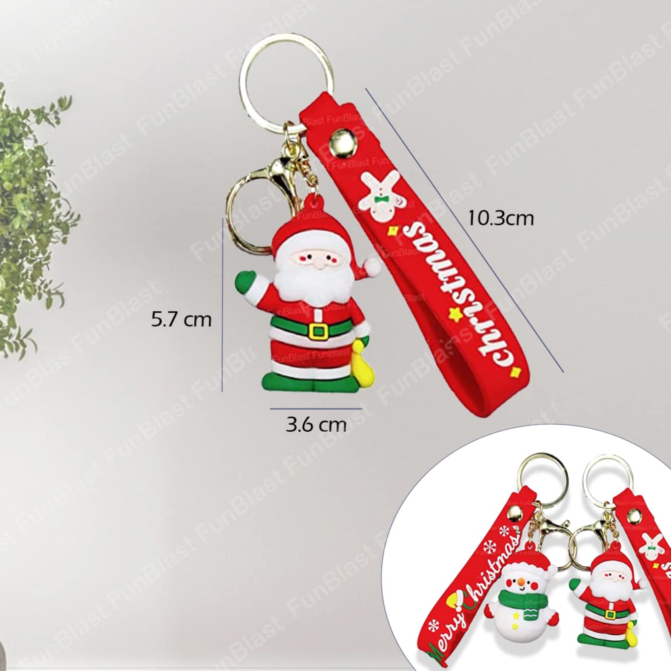 Merry Christmas Keychain for Girls – Kawaii Keychain, Keyring, Key Ring for Girls, Return Gifts for Kids