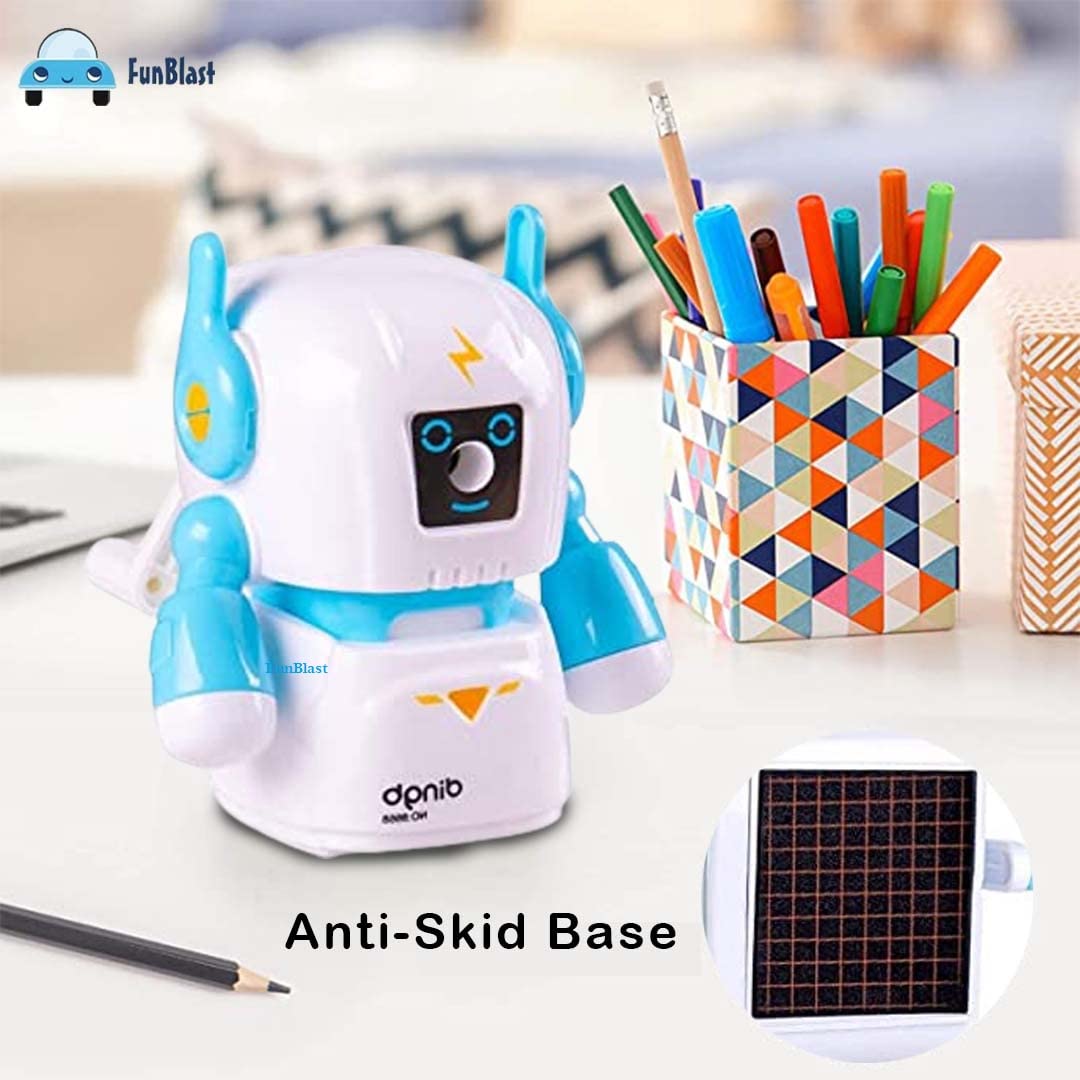 Sharpener for Kids – Robot Pencil Sharpener, Table Sharpener Machine (Assorted Color)