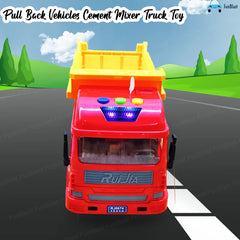 Truck Toy - Friction Power Dumper Truck with Light & Sound for Kids