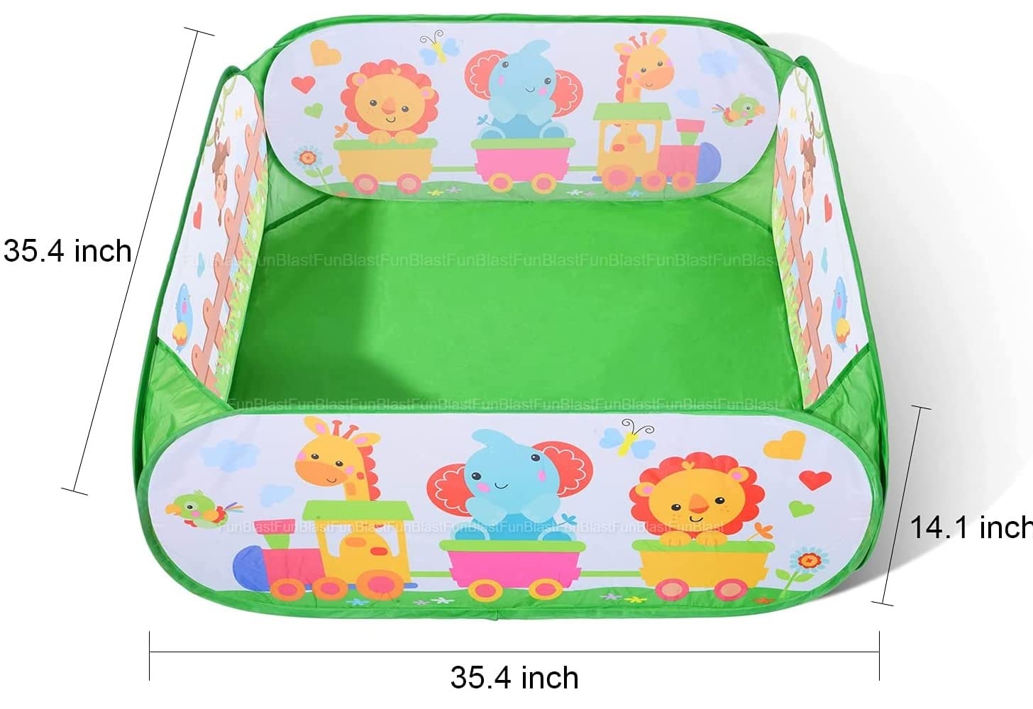 Ball Pool for Kids-Large Size Foldable Square Activity Ball Pool for Kids,Kids Play Tent,Ball Pit Without Balls for Kids, Playground Tent House-Balls Not Included, Tent House Theme