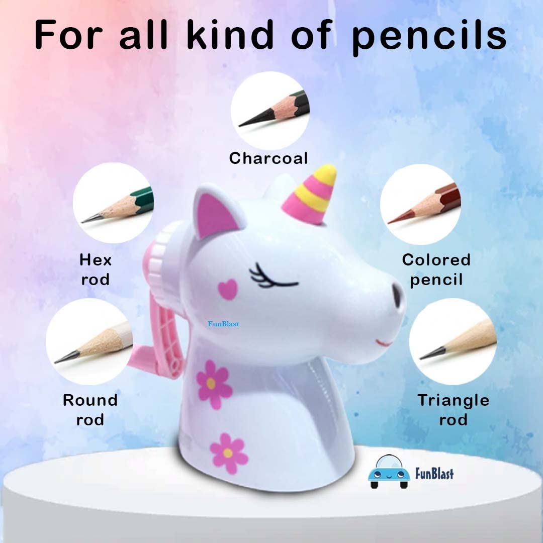 Sharpener for Kids - Pencil Sharpener, Table Sharpener Machine, Pencil Cutter for Kids, Unicorn Stationery Pencil Sharpener for School and Office