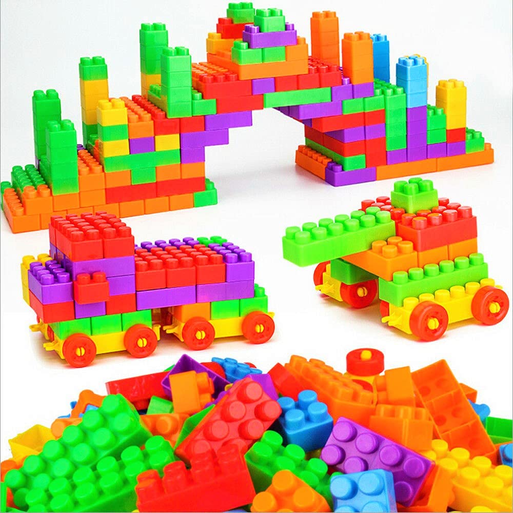 Toy Building Blocks - DIY Blocks with Wheel for Kids - Learning and Education Toys for Kids - 290 Pcs