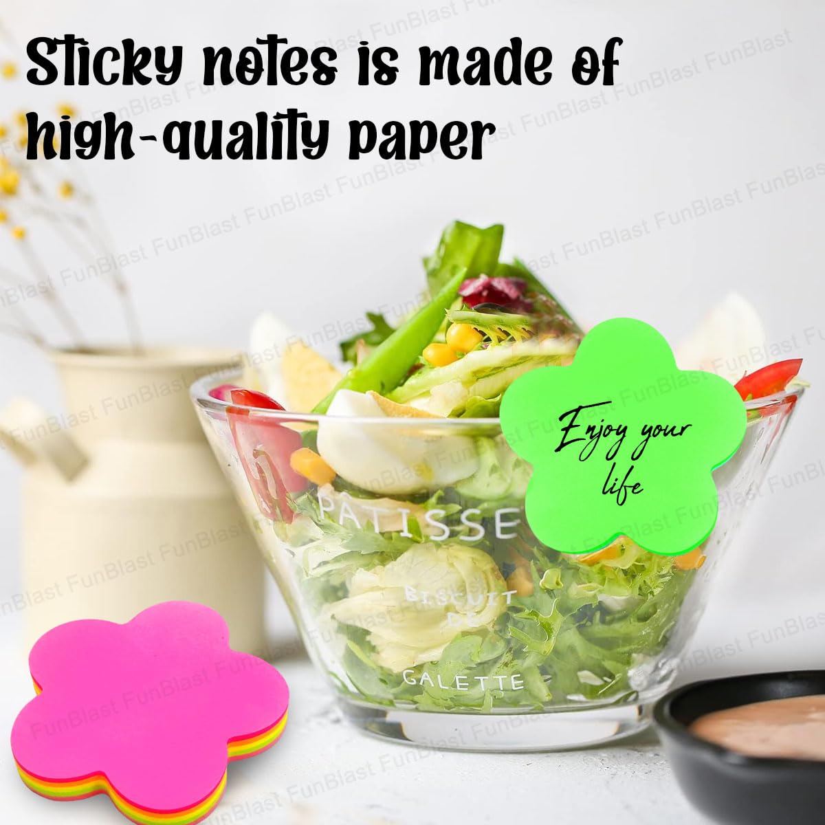 Sticky Notes – Sticky, Sticky Pad, Sticky Notes Cute, Stick Notes for Study, Stationary Items, Memo, Sticky Notes for Girls, Stationary Set for Kids (Pack of 5)