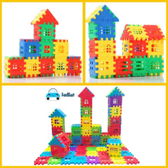 Building Blocks For Kids, House Building Blocks with Windows, Block Game For Kids - 72 Pieces