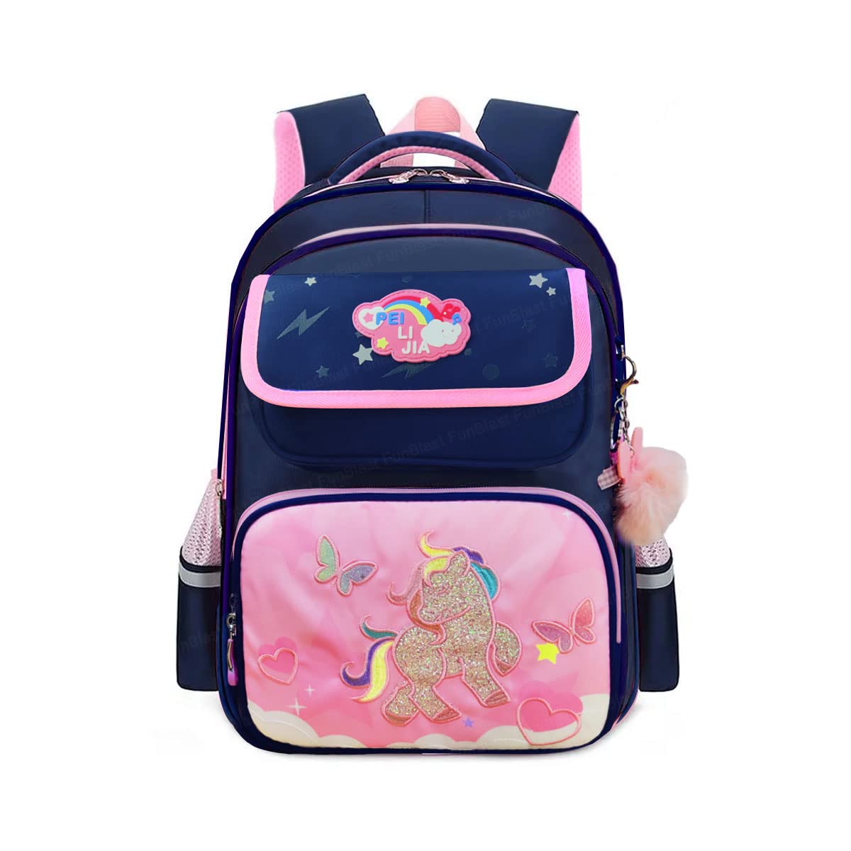 Unicorn Backpack for Children - School Bag for Student, Orthopedic School Bags, Lightweight Large Capacity Bag for Boys Girls Kids, Travel Bag, Picnic Bag (39 X 31 X 20 CM)